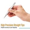 Beaditive High Precision Craft Tweezers 3 Pack - 4.7" Stainless Steel Non-Serrated Jewelry Tweezers with Fine Point Tips - Ideal for Sewing, Beading & DIY Crafts view 4