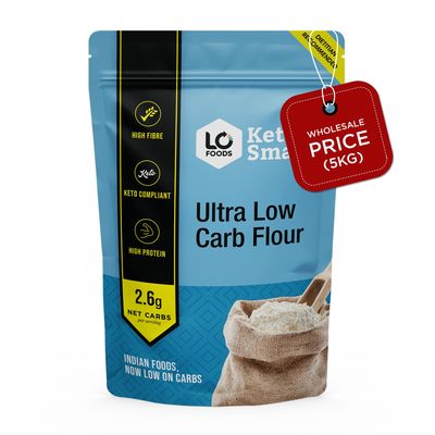 Lo! Foods Ultra Low Carb Keto Atta (5 Kg)| Dietitian Recommended Keto Smart Flour | Lab Tested Food Products
