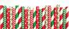 Pack of 150 Christmas Paper Straws in Red, Green and Gold. Holiday Straws, Vintage Party Supplies, Santa Red & Emerald Elf Green Straws view 3