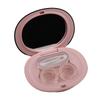 MUDOR Exquisite Contact Lens Case - Mini Travel Kit Box Holder Container Includes Remover Tool with Tweezers and No Leak Contact Case Organizer for Soft & Hard Lens (Pink) view 2