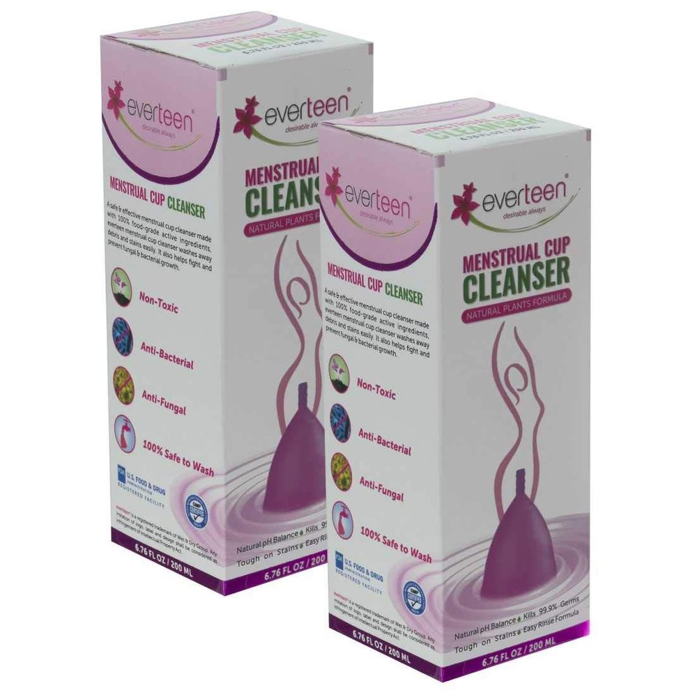 everteen Menstrual Cup Cleanser With Plants Based Formula for Women - 2 Packs (200 ml)
