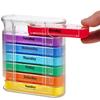 Daily Pill Organizer, Medication Organizer Pill Container Pill Box 7 Day Pill Dispenser 4 Times a Day for Vitamin/Fish Oils/Supplement view 4