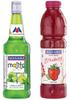 Manama Lime and Mint Mojito Syrup For Mocktails and Strawberry Crush Topping For Cakes, Ice Creams and MAking Thick Shakes, 750ML Each, Pack of 2 view 1