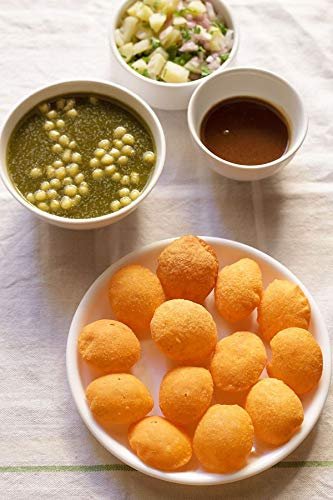 Aapkidukan Combo of Dry GOL Gappa 30-40 PCS / Pani Puri Imli Chutney Powder + Pudina Pani Powder