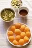 Aapkidukan Combo of Dry GOL Gappa 30-40 PCS / Pani Puri Imli Chutney Powder + Pudina Pani Powder view 1