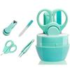 Emoly Baby Manicure Set, 4-in-1 Baby Grooming Kit, Premium Stainless Steel, Baby Nail Clippers, Scissor, File & Tweezer, Baby Nail Care Kit for Newborn, Infant & Toddler (Green) view 1