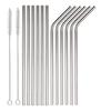 ECO365 Stainless Steel Straw with Cleaning Brush(6 Bent + 6 Straight) view 1