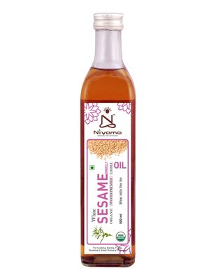 Niyama Organic White Sesame Cold Pressed Oil, Glass Bottle, 250 ml
