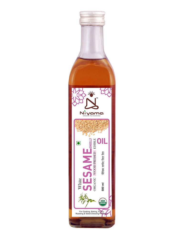 Niyama Organic White Sesame Cold Pressed Oil, Glass Bottle, 250 ml