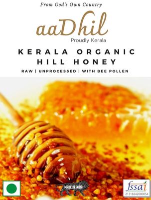 Aadhil Kerala Traditional Organic Forest Honey with Bee Pollen (Kaattu Thean) - 250g