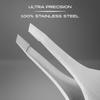 BRV MEN Wide Grip Slant Tweezers - All Stainless Steel - Hand-Filed Slanted Tips for Ultra-Precision - Tweezers for Eyebrows and Nose/Ear/Facial Hair - Professional Grade - (Silver) view 4