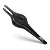 BRV MEN Wide Grip Slant Tweezers - Titanium Coated Stainless Steel - Perfectly Aligned Slanted Tips for Ultra Precision - Professional Tweezers for Eyebrows and Nose/Ear/Facial Hair - (Black) view 1