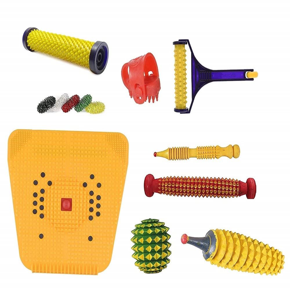 ACi Acupressure Woden Roller Kit Set Accupressure Magnetic Stress Mat Combo Kit