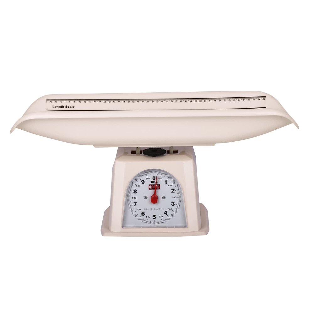 Crown Analogue Personal Baby Weighing Scale for Manual Weight Upto 10 Kgs with Tray (Cream)
