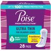 Poise Ultra Thin Incontinence Pads & Postpartum Incontinence Pads, 3 Drop Light Absorbency, Regular Length, 28 Count, Packaging May Vary view 1
