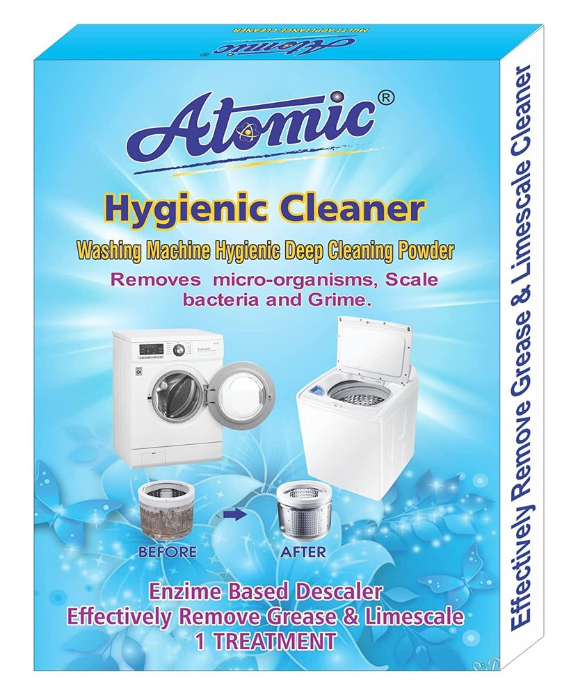 Atomic Washing Machine Cleaning Powder 150 gm to Clean Tub/Drum of Top & Front Load Washing Machine