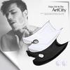 Tagve Beard Apron Bib Hair Catcher Guard for Shaving Trimming & Grooming Beard Cape with 2 Suction Cups to Attach to Mirror (Set of 2- Black&White) view 3