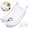 Tagve Beard Apron Bib Hair Catcher Guard for Shaving Trimming & Grooming Beard Cape with 2 Suction Cups to Attach to Mirror (White) view 2