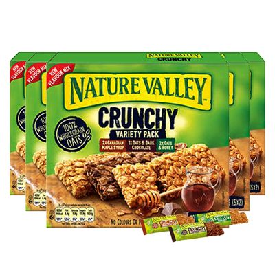 Nature Valley Crunchy Variety Pack of 5 Pouch, 5 x 210 g