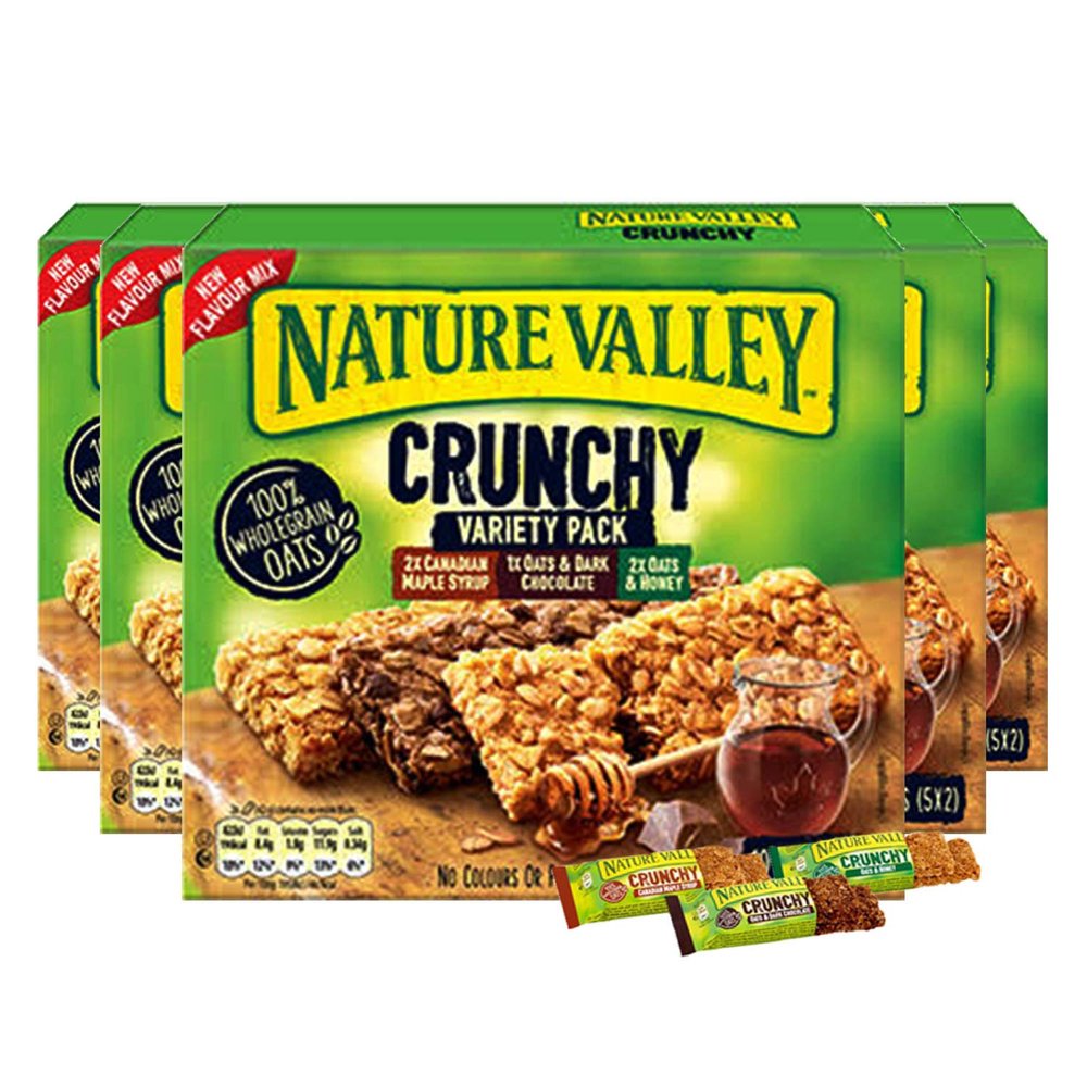 Nature Valley Crunchy Variety Pack of 5 Pouch, 5 x 210 g
