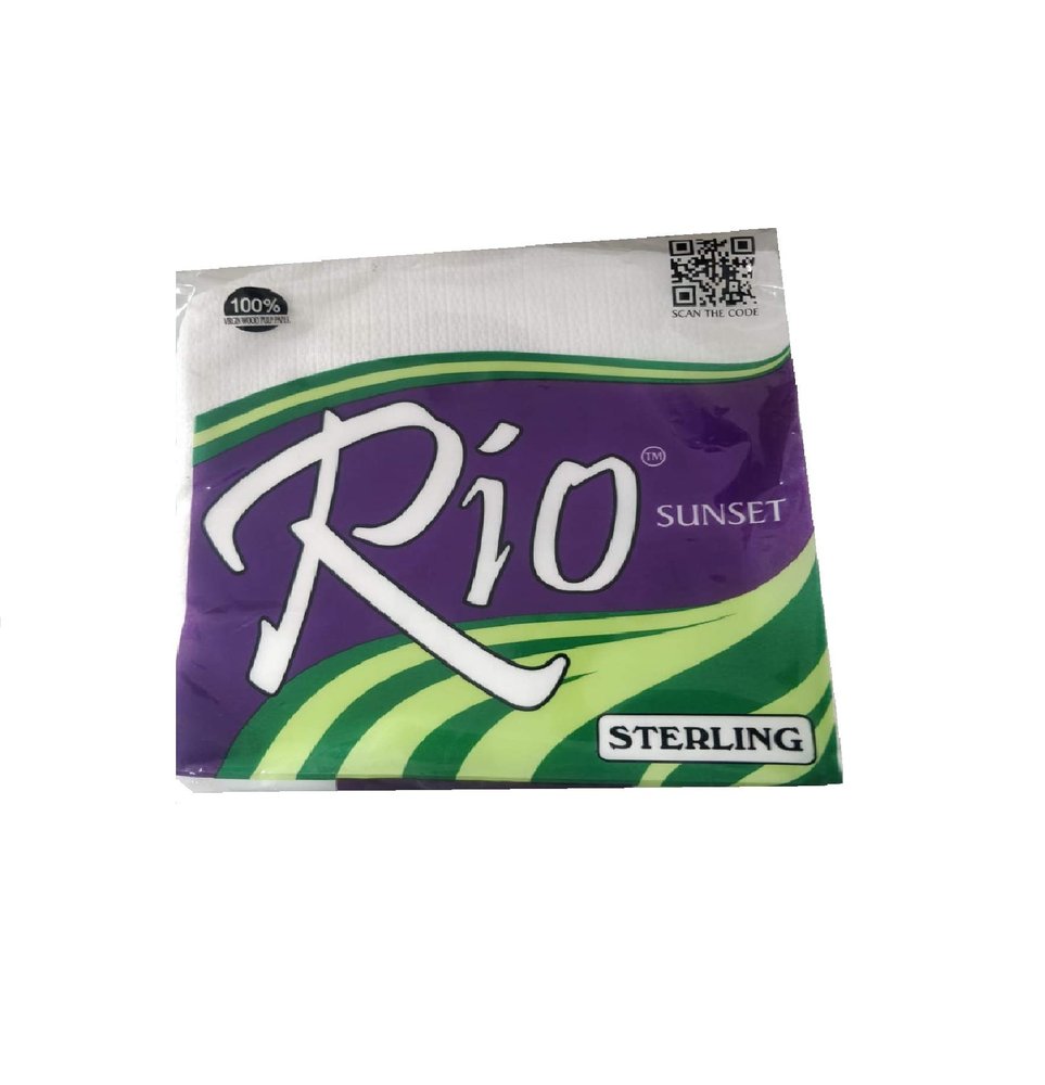 NavaFresh Basics 15GSM 1 Ply Tissue Napkin 16 x 16 cm White Plain Pack of 450 Packets.