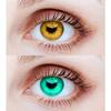 EYCOG 2 Pair Hazel Sea Blue Monthly Colored 0 Power Contact Lenses for Eyes Men and Women with Lens Case view 1
