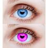 EYCOG 2 Pair Aqua Violet Monthly Colored 0 Power Contact Lenses for Eyes Men and Women with Lens Case view 1