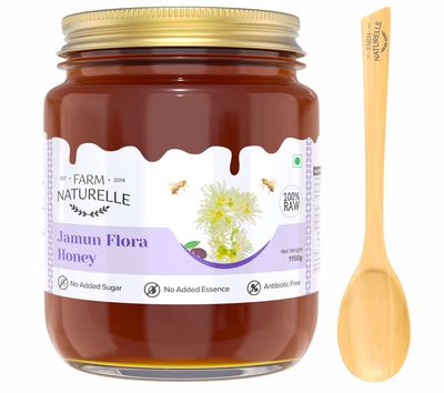 Farm Naturelle Raw Immunity Herbs Honey 1200g | Glass Bottle | 100% Pure Unprocessed & Natural Honey | Ayurvedic & Rich in Vitamins and Minerals | Helps Boost Immunity