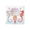 Caspari Seahorses and Shell Paper Cocktail Napkins - Two Packs of 20 view 2
