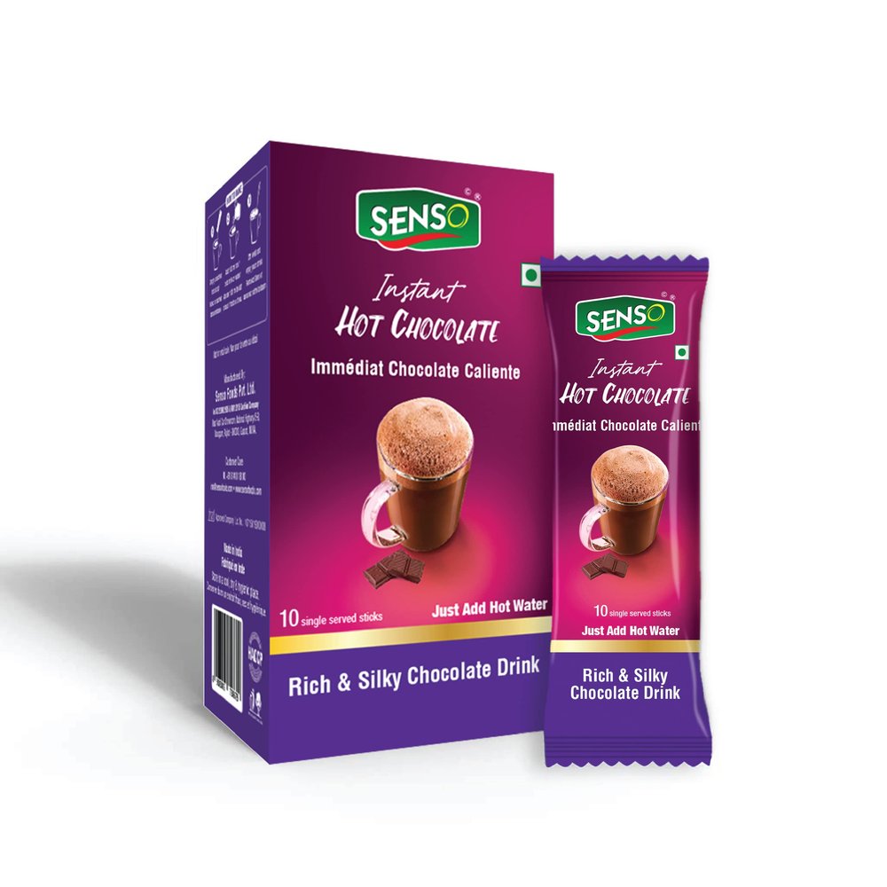 SENSO Instant Smooth Hot Chocolate Drink Premix (6 Sachets Of 25 Gm Each), Low Fat