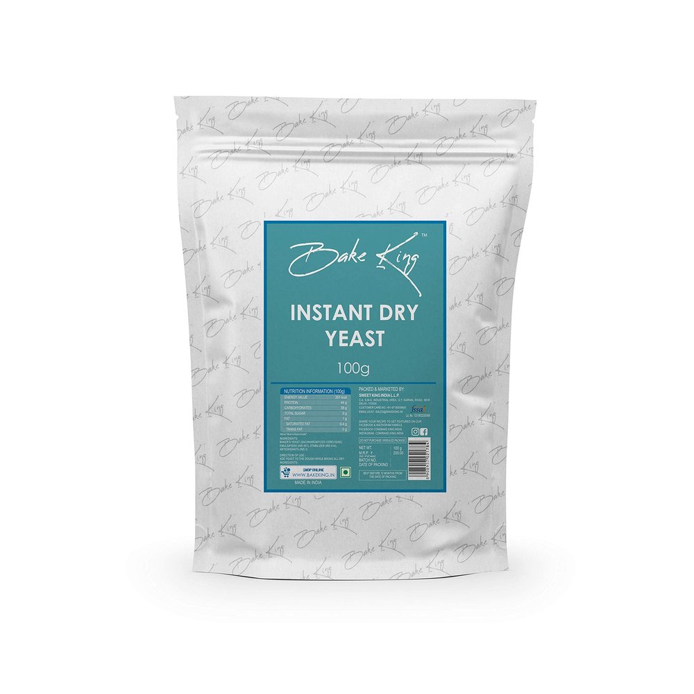 BAKE KING Instant Dry Yeast 100 GM Instant Yeast for Pizza Base & Baking