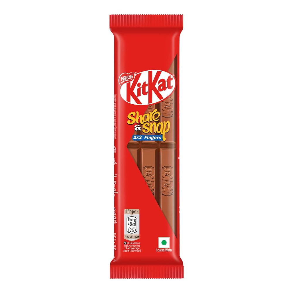 KIT KAT Share & Snap 2X3 Fingers Wafer Bar, Chocolate, 57 Grams