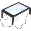 3X Large Full Page Magnifier with 12 LED Lights[Provide Evenly Lit Viewing Area], Foldable Flip-Out Legs, Dual Power Supply Modes- Ideal for Hands Free Reading, Low Vision, Seniors with Aging Eyes view 1