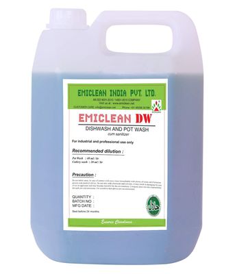 EMICLEAN DW Conc. Dish Wash Liquid Eco Friendly/Biodegradable/Human skin Friendly (5ltrs) Makes 125Ltrs