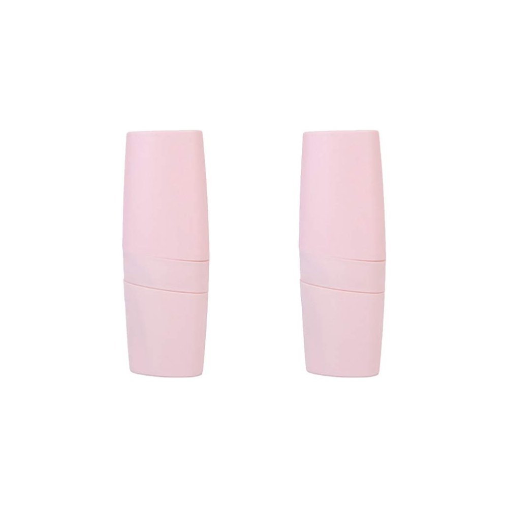 SUPVOX Toothbrush Holder Travel, Toothbrush Travel Case Travel Cover Organizer Box, 2PCS Pink