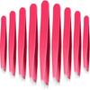 12 Pieces Eyebrow Tweezers Stainless Steel Slant Tip Tweezers Facial Hair Eyebrow Precision Tweezers for Men and Women (Rose Red) view 1