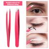 12 Pieces Eyebrow Tweezers Stainless Steel Slant Tip Tweezers Facial Hair Eyebrow Precision Tweezers for Men and Women (Rose Red) view 4