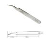 Vetus Tweezer Professional Tweezers Tool ST-17 Non-magnetic Stainless Steel Curved Slant Tip Eyelash Eyebrow Tool view 2