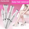 Painless Facial Hair Remover Wet And Dry High-Speed Electric Trimmer(white) view 2