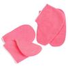 Beaupretty Paraffin Wax Bath Terry Cloth Gloves and Booties,Wax Bath Hand Treatment Mitts Foot Spa Cover for Women Ladies view 4