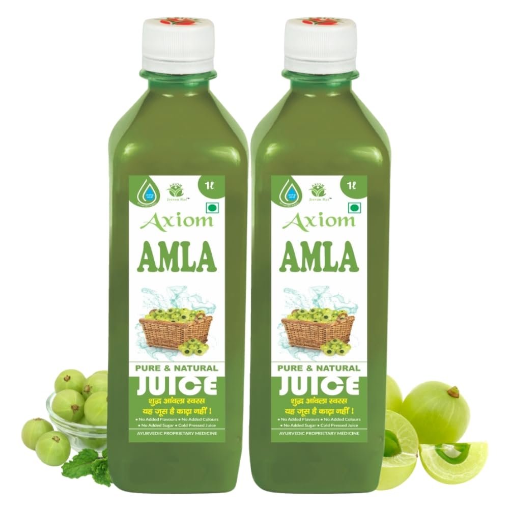 Jeevanras Axiom Herbal Amla Juice -1000 Ml | Goodness Of Amla Extract | Natural Immunity Booster Enriched With Vitamin C | Boost Digestion System | Helps To Improve Eyes And Hair | No Added Sugar