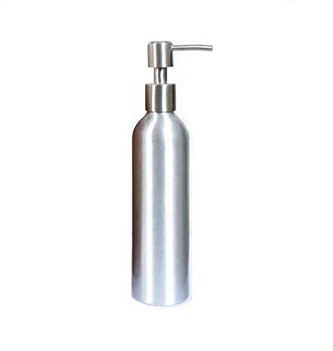 DERMALOGIC Massage Oil Warmer Replacement, Refillable Aluminum Bottle with Stainless Steel Pump, Professional Spa Massage Lotion Bottle Set