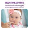 360 Bristle Silicone Baby Finger Toothbrush, 100% BPA Free for Toddlers and Infants 3 Months and Up, Full Surround Design for Teeth and Gum Cleaning; 2 Sets of Finger Brushes  Baby Blue view 2