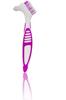 CASTUS Denture Brush | Specially Designed To Clean Dentures | Easy Grip Handle | Nylon Bristles - Manual, Adult, White Pack Of 3 view 2