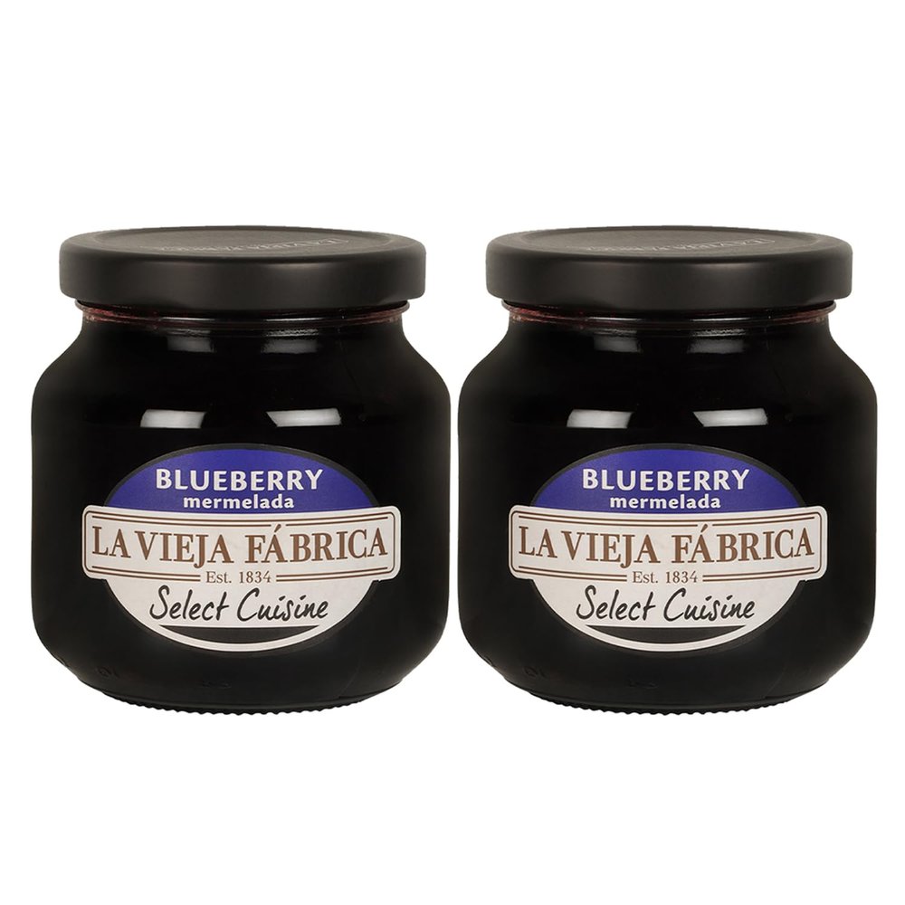 La Vieja Fabrica Select Cuisine Blueberry Mermelada fruit spread Gluten Free 280g | Combo pack of 2 | No artificial flavors