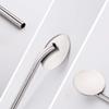 E shopping Drinking Straws with Attached Spoon Stainless Steel, Long, Rustproof, 8 Inches with Cleaning Brush : 4 Pcs Set view 4
