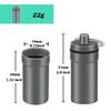 3 Packs Waterproof Aluminum Pill Fob Container, EFFIET Keychain Nitro Bottle Holder Nitroglycerin Pill Case Emergency Stash Jar for Medicine Organizer Dispenser (Silver-Matt-Red) view 3