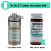 3 Packs Waterproof Aluminum Pill Fob Container, EFFIET Keychain Nitro Bottle Holder Nitroglycerin Pill Case Emergency Stash Jar for Medicine Organizer Dispenser (Silver-Matt-Red) view 4