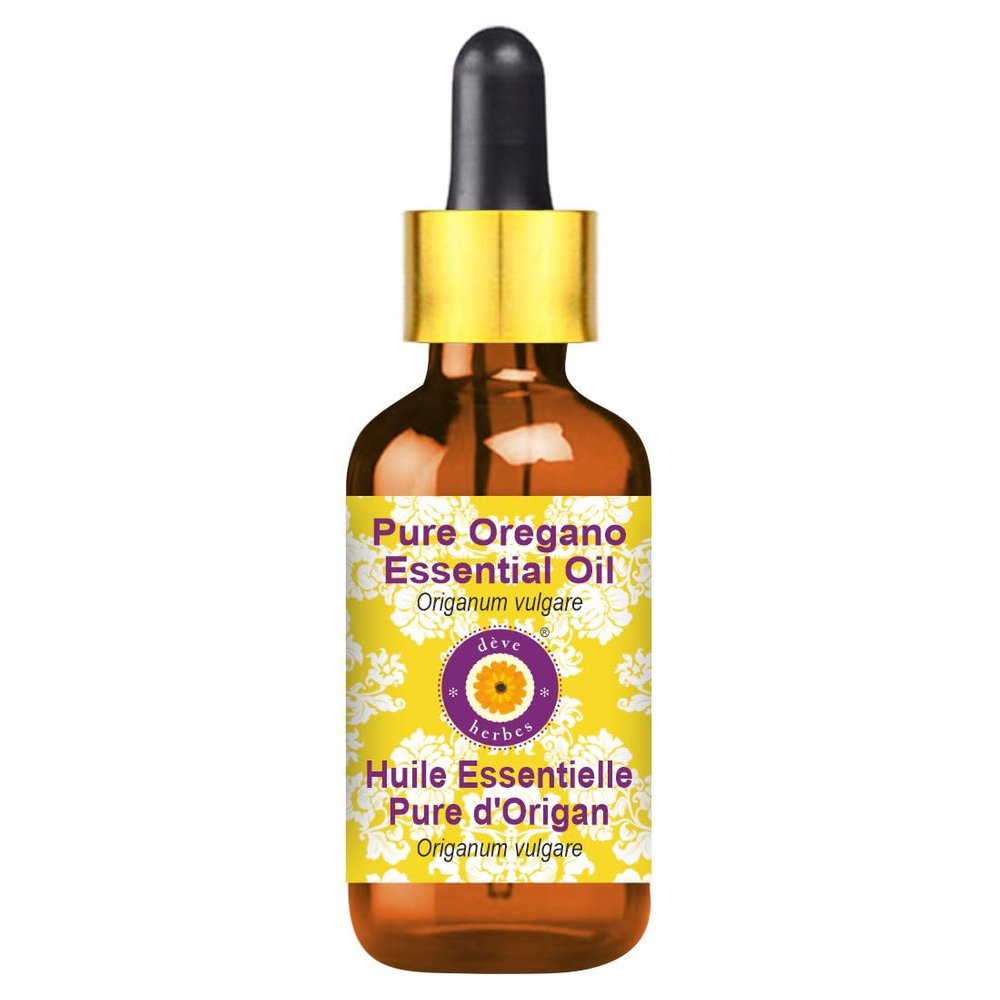 Deve Herbes Oregano Essential Oil (Origanum vulgare) with Glass Dropper Pure | Non-Sticky | Non-greasy | Lightweight | Men & Women | All Skin Types | Steam Distilled 5ml