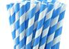 Esstraw - Printed Paper Drinking Straw - Turquoise Stripe view 1